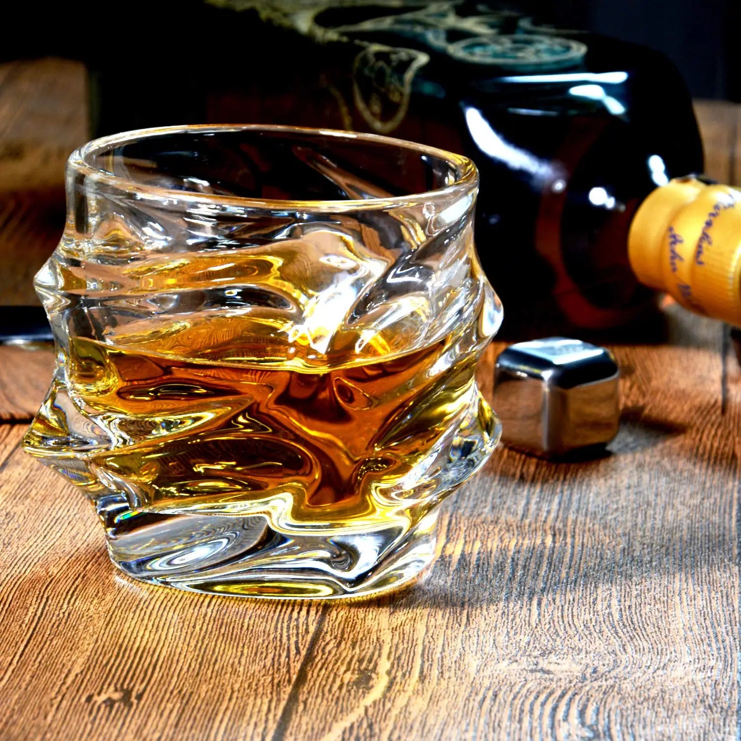 Wholesale Lead Free Elegant Dishwasher Safe Round Oval Whiskey Rock Glasses