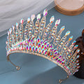 Bride Tiara Luxury Wedding Tiaras Headwear Gold Plated Rhinestone Trendy Jewelry Elegant Hair Accessories