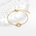 GT Adjustable Stainless Steel Gold Plated Charm Bracelet for Women Luxury Festival Gifts