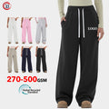 2025 New Design Custom Solid Color Women's Eco-Friendly Windproof Warm Winter Streetwear Wide Leg Regular Fit 360g Full-Length