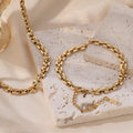 Stainless Steel 18K Gold Steel  Bracelet Waterproof Simple Hot Selling High Quality  Bracelet Necklace