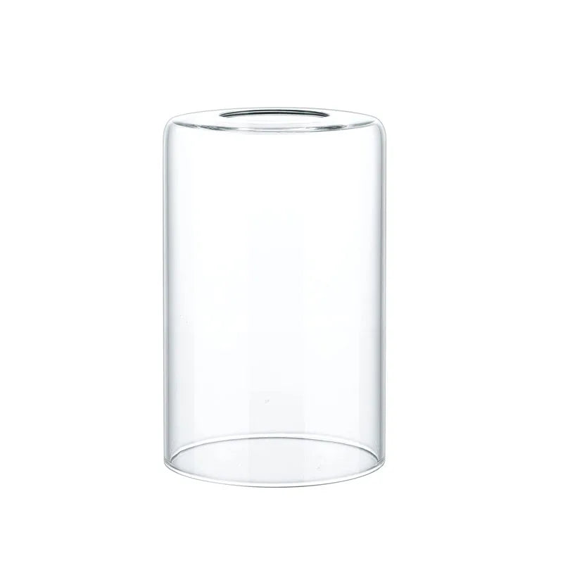 Clear Cylinder Glass Lamp Shade Straight Tube Glass Light Cover Replacement for Ceiling Fan Chandelier Indoor Lighting Fixture