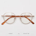 2024 New Korean Style Computer Glasses Frame Anti Blue Light Round Glasses Alloy Women Ultra Light Spectacles Eyeglasses