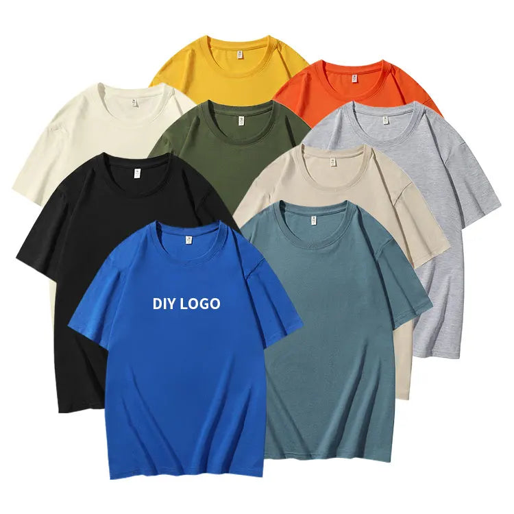 Wholesale Custom Men's  Plain Embroidered Tee Shirt Screen Printing Men's T-shirts Blanks Oversized T-shirts