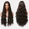 In Stock Natural Brown Black Wigs for Women Long Water Wave Synthetic Women Wigs for Daily Party Cosplay Heat Resistant Fibers