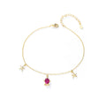 New Arrivals 925 Sterling Silver Electrocoating Cute Starfish Tortoise Anklet for Women and Girls