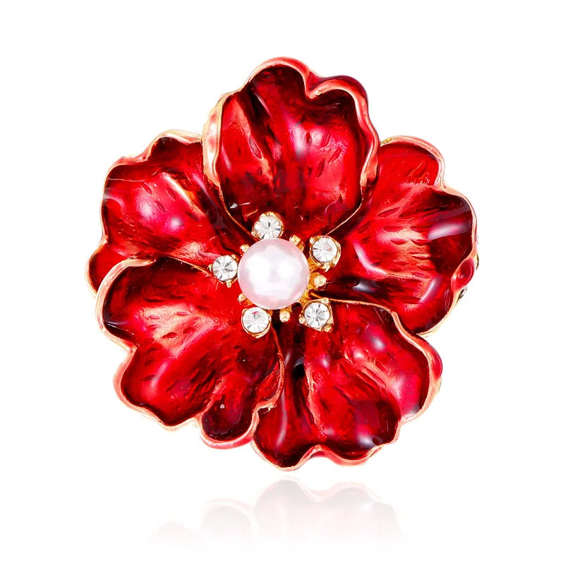 DRAG1082 Hot Sale Fashion Enamel Flower Brooch Women Customized Brooch Jewelry Wholesale