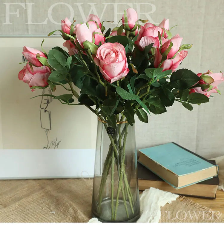 O-X0121 Wholesale Silk Roses Flower Decoration Artificial Rose  Fake Flower Bridal Flowers for Wedding Decor