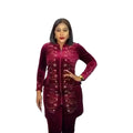 Fashion Suit Women African Attire Velvet African Dress Designs Luxury Rhinestonesr African Traditional Dress