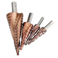 M35 Cobalt 5% 4-12/4-20/4-32mm HSS Spiral Flute Metal Drill Bit Hole Cutter Step Drill Bit for Stainless Steel