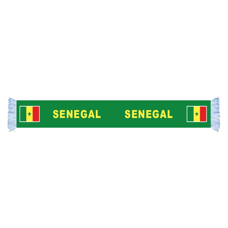 RTS Goods SENEGAL Football Cup Country Nation Football Fans Scarf Polyester Satin Digital Print Scarf in Stock