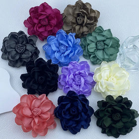 BOXUAN 10cm Hand-made Rose Corsage High-grade Fabric Brooch Flower Corsage Flower Brooch