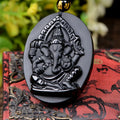 Hot Selling Thai Fortune Pendant Jewelry Obsidian Pendant Necklace Mother Child Four-armed Elephant Pendant Necklace to My Son