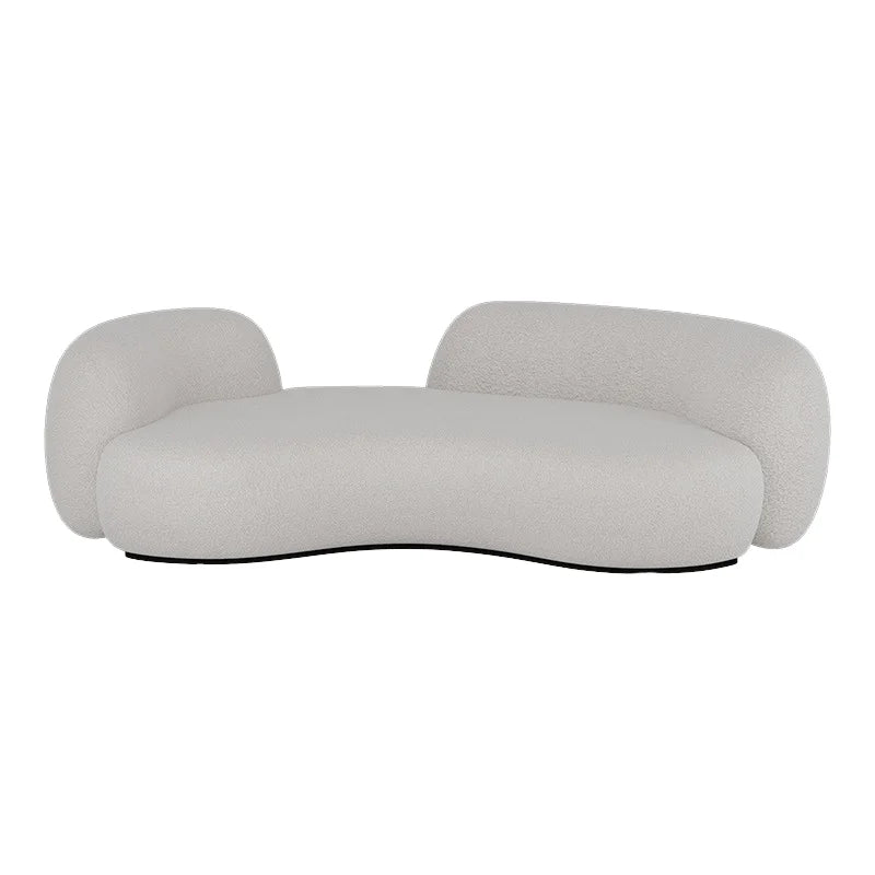 Modern High-End Sectional Sofa Set with Fabric Creative Oval Design for Small Living Room in Apartment/Villa/Hotel