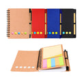 Personalized Memo Spiral PVC/PP Cover Kraft Paper Mini Notebook Notepads with Pen and Sticky Notes