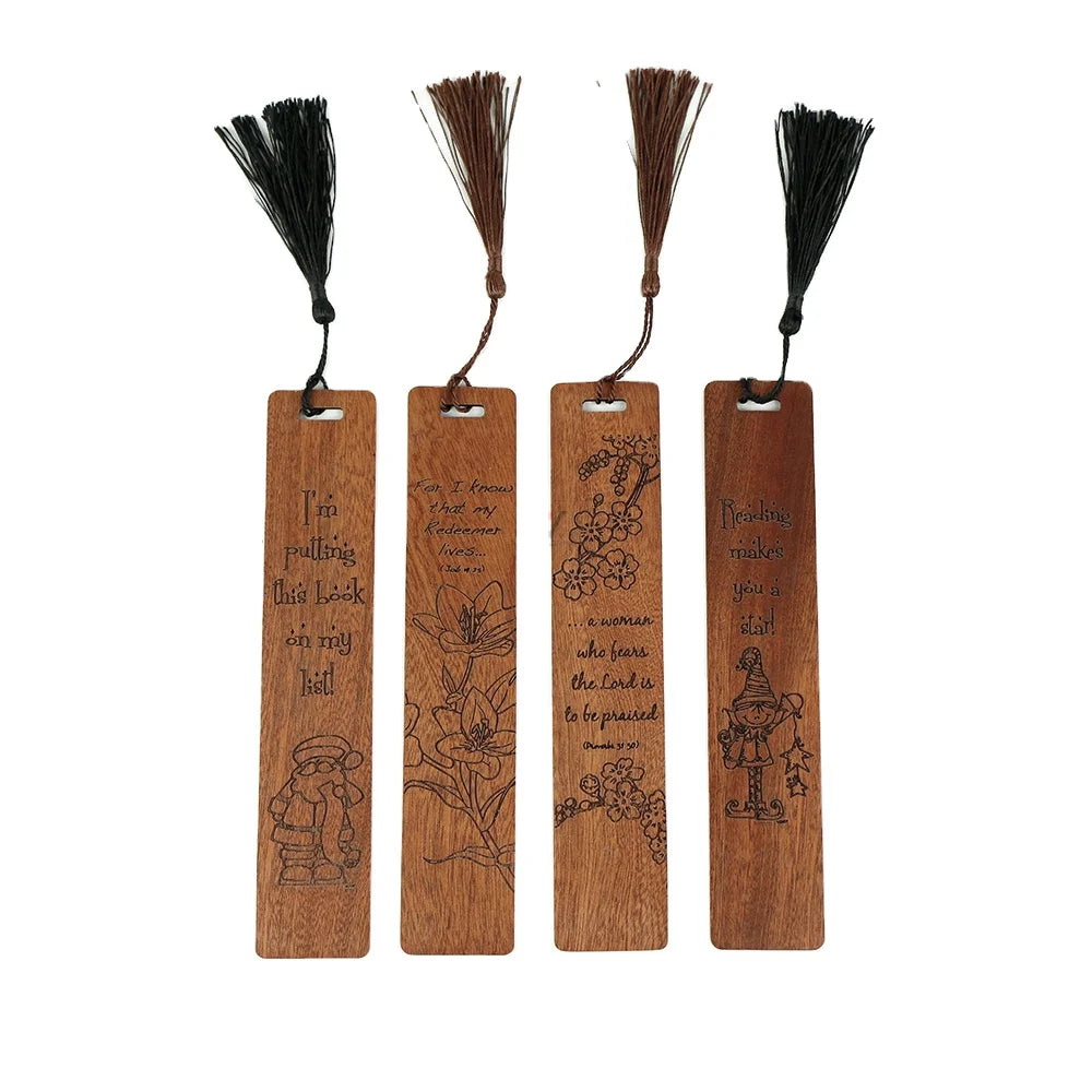 Chinese Style Bamboo Bookmark Wooden Gifts Teacher Student Stationery