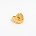 High End 18K PVD Waterproof Hammered Concave Irregular Chunky Stainless Steel Rings FFashion Jewelry