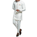 M-4XL African Ethnic Style Men's Suit 2 Piece Set of Long Jacket and Pants Two Piece Set Men African Suits Wedding Party Outfits
