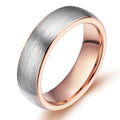 OAHLAN Wholesale 6mm Rose Gold Classic Brushed Women Tungsten Carbide Rings for Men's Engagement Wedding Bands Fashion Jewelry