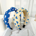 New Arrival Customized Women Hair Accessories Heart Pattern Hair Band Fabric Cross Wide Headband