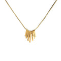 Colares Inoxidavel Original Geometric Fan Shaped Gold Plated Necklace Ladies Collar Trendy Creative Stainless Steel Necklace