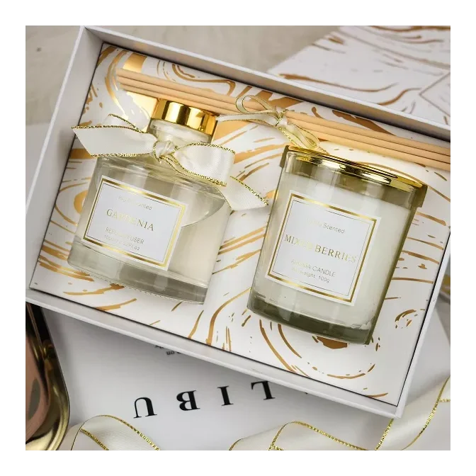 Bougie Bougies Candle and Diffuser Set Candle and Diffuser Set Luxury Candles Set with Luxury Box