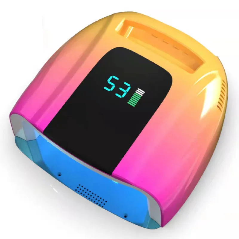 Rechargeable UV LED Nail Dryer with Timers 10S 30S 60S 90S Faster Curing and Battery-Powered Power Supply