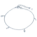 Fashion 925 Sterling Silver Foot Jewelry Cat Charm Anklets for Ladies