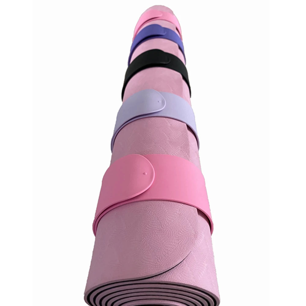 Wholesale All Kinds Custom logo Printing Slap on Band Pat Circle Silicone Slap Wristband for Adjustable Yoga Mat Belts