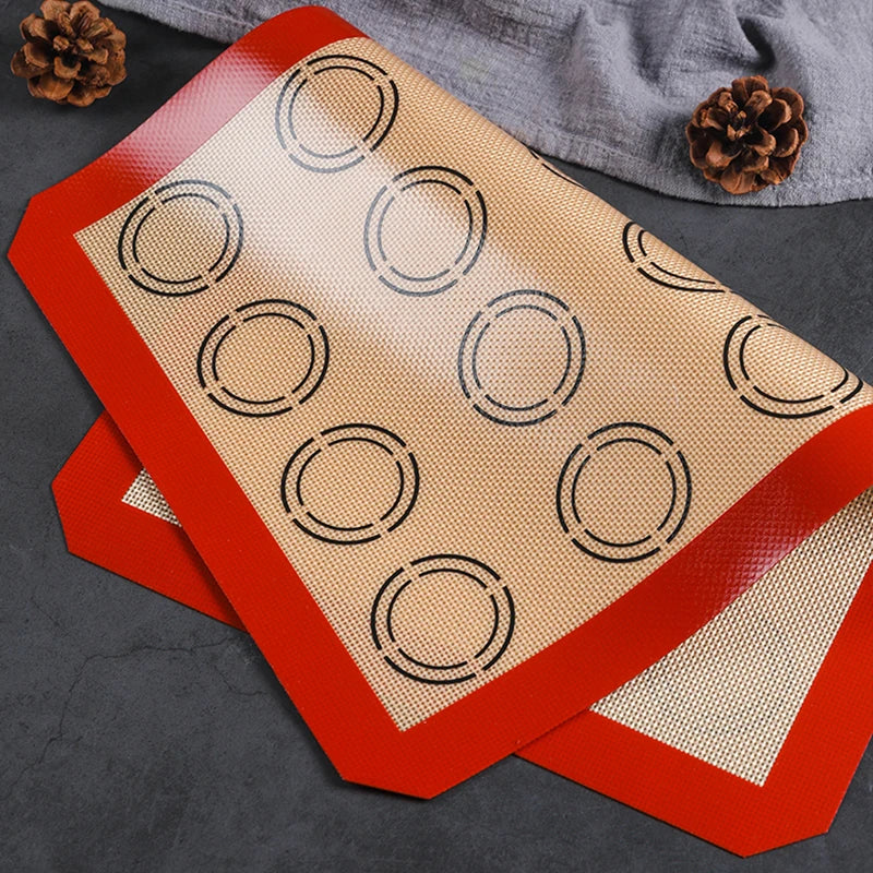 Non-stick High Temperature Resistant Silicone Glass Fiber Macarons Baking Mat