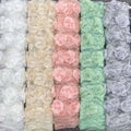 Soft 3d Rose Flower Embroidered Fancy Dress Tulle Lace Fabric