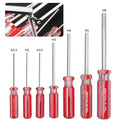 1.5mm-6mm Hexagon Screwdriver Individual Flat Head Hex Magnetic Repair Hand Tool Chrome Finish Plastic Handle OEM Customized