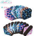 M Size Daily Reusable Winged Panty Liner with Polyester & Bamboo Charcoal Super Absorbent & Breathable 19x25cm