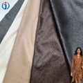 New Fashion Knitting Thin 150gsm Black Leather Faux 100% Polyester Foil Suede Fabrics for Jacket Clothing