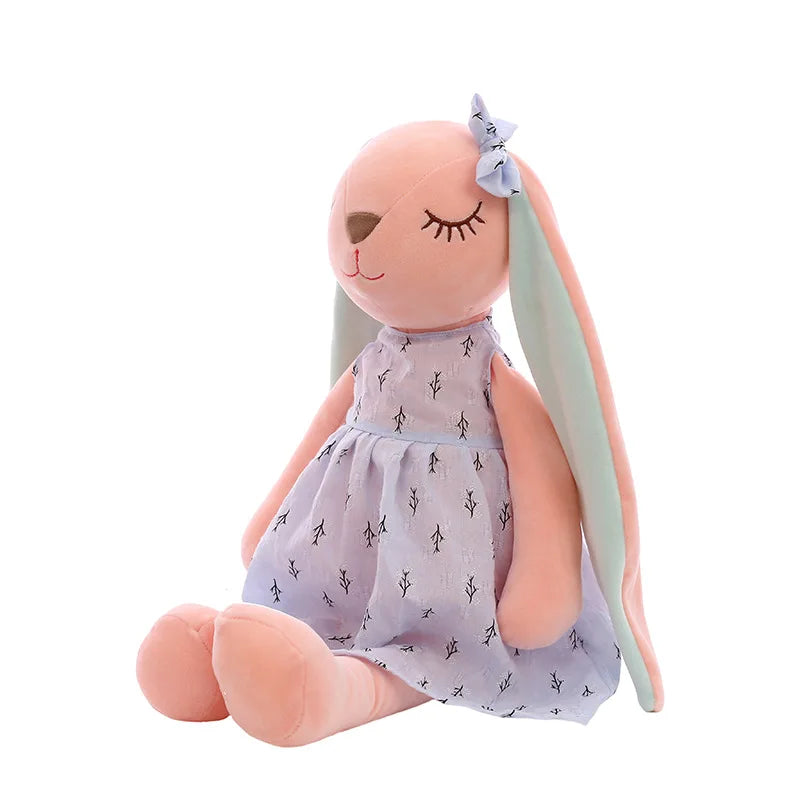 Cute Kawaii Cartoon Long-eared Bunny Doll Baby Soft Plush Toy Children Rabbit Sleeping Stuffed Animal Toy