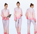 Wholesale Valentines Day Lounge Wear Pink Silk Pajamas Women Sleepwear