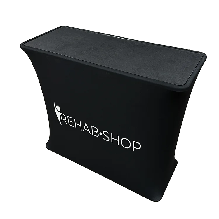 Aluminum Tension Fabric Pop up Exhibition Advertising Booth Counter Roll up Folding Luxury Promotion Trade Show Table