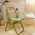 Modern Steel Foldable Durable Conference Chair with Backrest for School Hospital Dormitory Dining Office Living Room Hotel