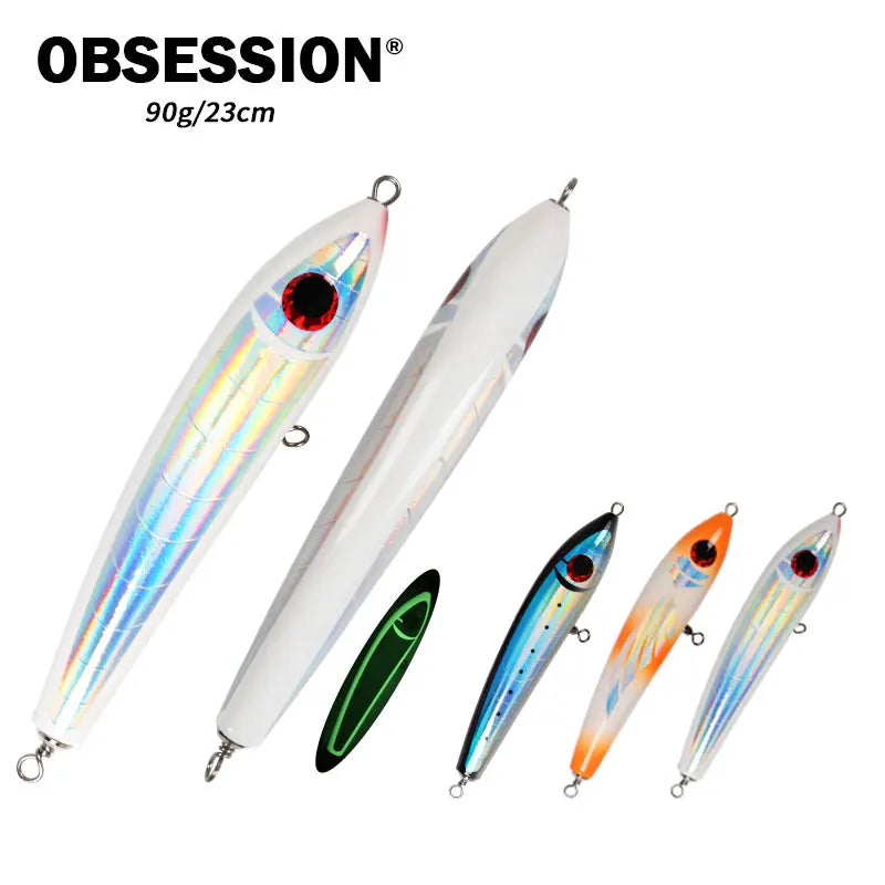 WD118 23cm 90g Carpenter Wood Floating Popper Stickbait Fishing Lure Medium Heavy Paulownia Popping Kingfish Bluefin Tuna