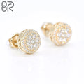 Fine Jewelry Solid Gold 10K 14K 18K Vvs Moissanite Stud Earrings Pass Diamond Tester Diamond Flower Cluster Earring