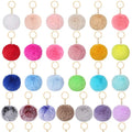 Hot Selling Little Coal Ball Keychain Cute Pompom Cartoon Plush Bag Fluffy Fur Ball Pendant Car Keychain Pom Pom Keychain