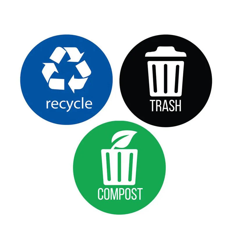 Logo Style PVC Sticker for Organizing Trash Cans UV Printing Minimum Order 100pcs