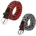 22 Colors 25mm Wide Women Skinny Woven Stretch Knitted Belt Casual Elastic Braided Belt 105 cm Long