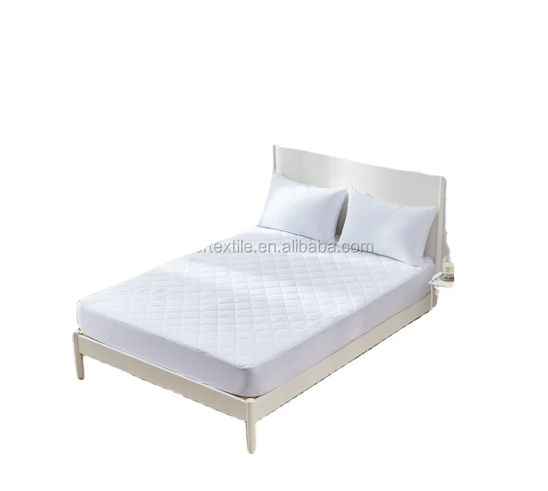 Hot Sale 100% Cotton Polyester Comfortable Microfiber Filled Quilted Bed Pad Waterproof Mattress Adults Knitted Plain Hospital