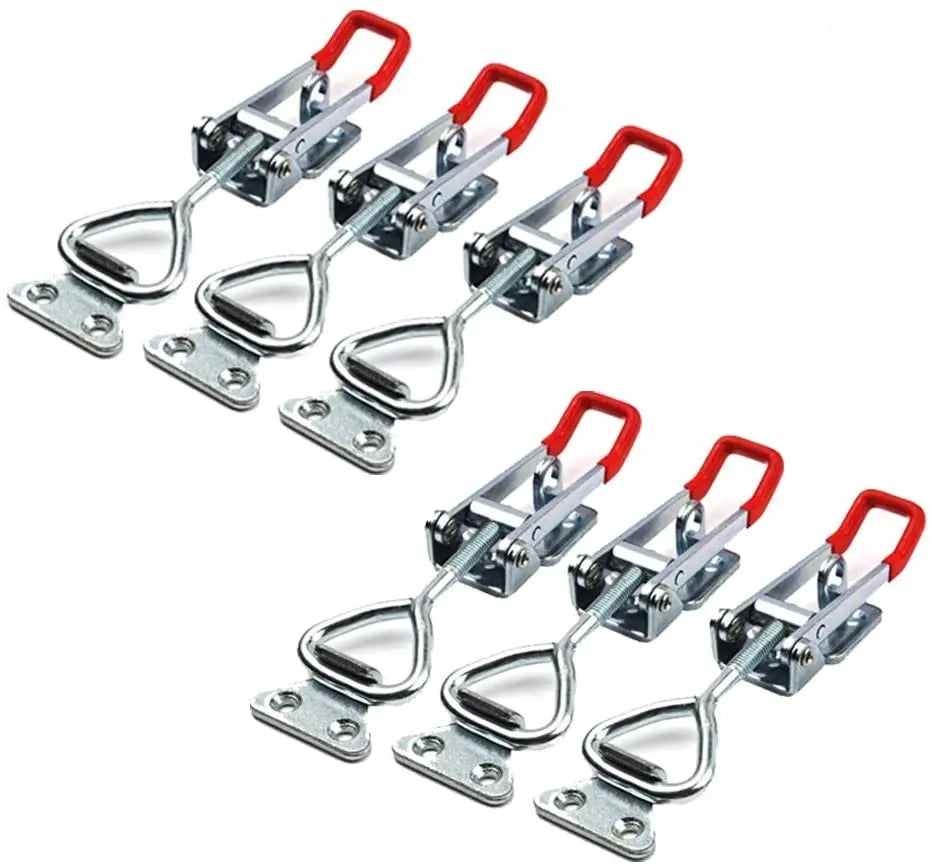 Toggle Catch Latches Adjustable Cabinet Boxes Case Metal Toggle Clamp Hand Tool Toggle Clamp Antislip Red Horizontal Door Bolts