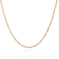 Gemnel Fashion 925 Silver Jewelry Popular Classic Singapore Wave Chain Women Necklace