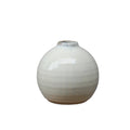 Natual Clay with White Reactive Glaze Round Shape Flower Vase Ceramic Vase Home Garden Decoration Used with Flower/green Plant