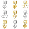Italian Module Stainless Steel DIY Jewelry Chain Pendant Single Link Combination Heart Charm Bracelet Fashionable Accessories