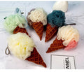 Loofah Bath Shower Sponges  Mesh Pouf Bath Body Shower Scrubber Loofah Sponge with Ice Cream Shape