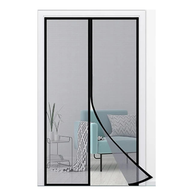 Reinforced Magnetic Screen Door Custom Hands Free Net Bug Curtain
